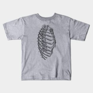 Rib Cage Diagram - Vintage Anatomy Kids T-Shirt